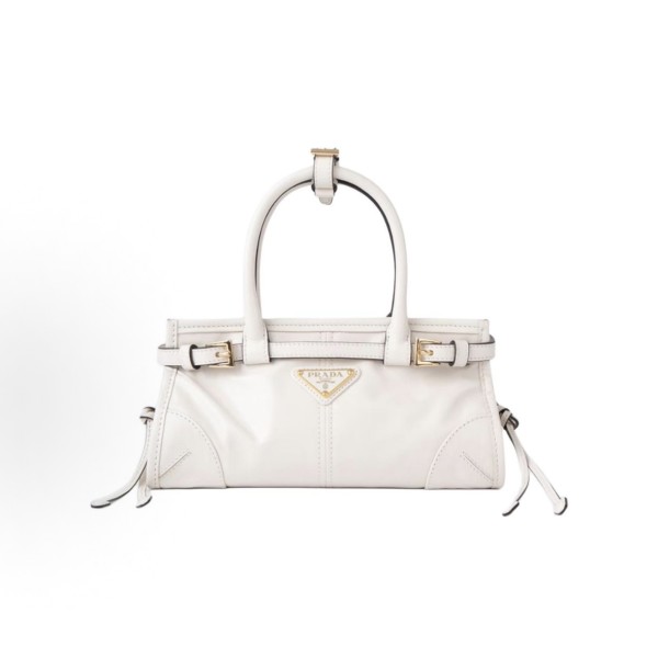 PRADA Bonnie Enamel Triangular metal logo handbag Mini Women\'s Edition